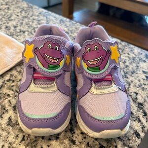 Purple Kids Shoes with Cartoon Design